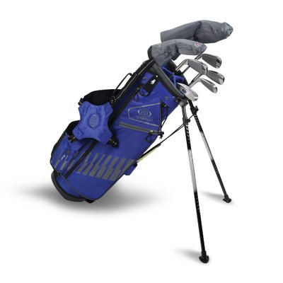 Дитячий набір ключок для гольфу, U.S.KIDSGOLF Right Hand, UL-57s 7 Club DV3 Stand Set All Graphite Blue/Grey Bag 130014 фото