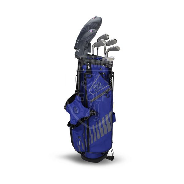 Дитячий набір ключок для гольфу, U.S.KIDSGOLF Right Hand, UL-57s 7 Club DV3 Stand Set All Graphite Blue/Grey Bag 130014 фото