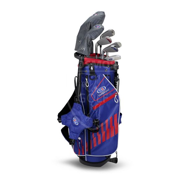Детский набор клюшек для гольфа, U.S.KIDSGOLF, Right Hand UL51-s 7 Club DV3 Stand Set, Blue/Red/White Bag 130015 фото