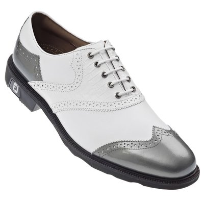 Обувь для гольфа, FootJoy, 52121, MN CROC, белый-серый 30032 фото