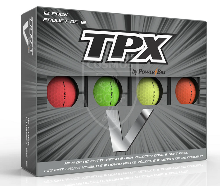 Мячи для гольфа, TPX V, с матовым покрытием, желтые 20019 фото