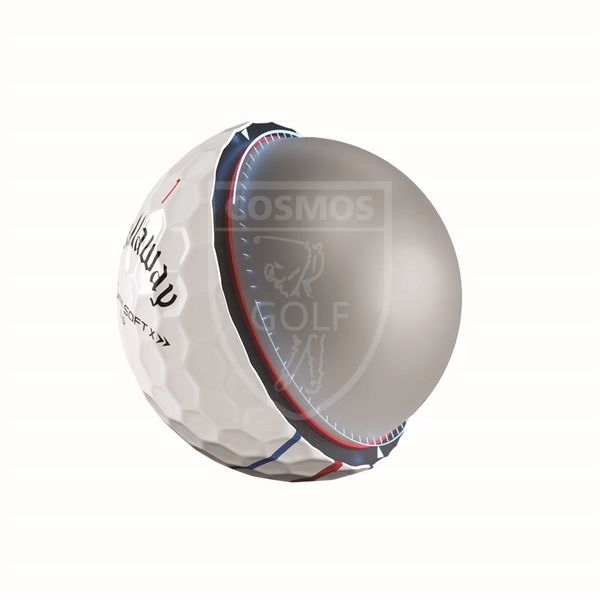М'ячі для гольфу, CHROME SOFT X LS tripltrk, Calloway, білі 20015 фото
