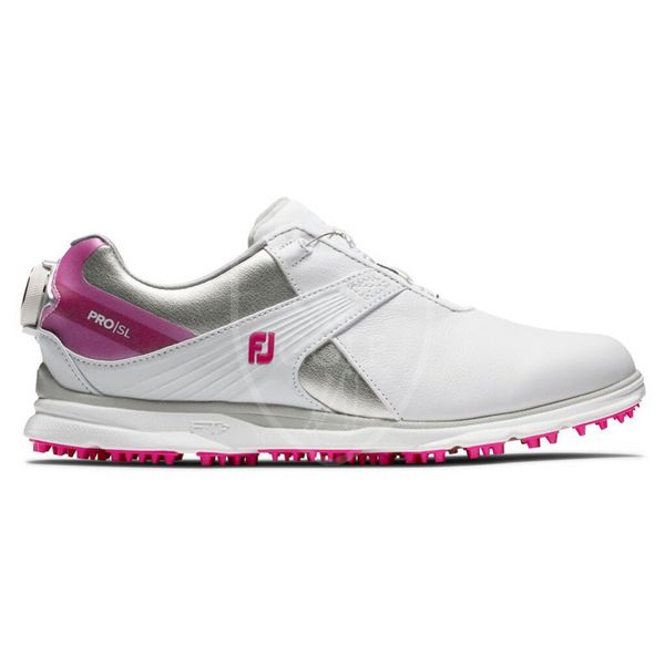 Обувь для гольфа, FootJoy, 98119, WN Pro SL, белый-серый-розовый 30051 фото