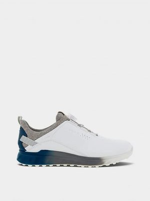 Обувь для гольфа, ECCO, ZM4949, Golf S-Three, белый-синий-серый, 38р., 30071 фото