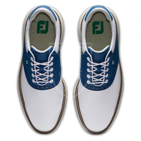 Обувь для гольфа, FootJoy, 57901, MN TRADITIONS, белый-синий 30044 фото