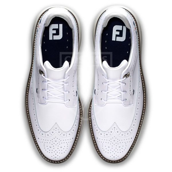 Обувь для гольфа, FootJoy, 57910, MN FJ TRADITIONS WING TIP, белый 30015 фото