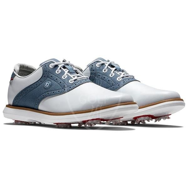 Взуття для гольфу, FootJoy, 97907, WN TRADITIONS, білий-блакитний 30049 фото