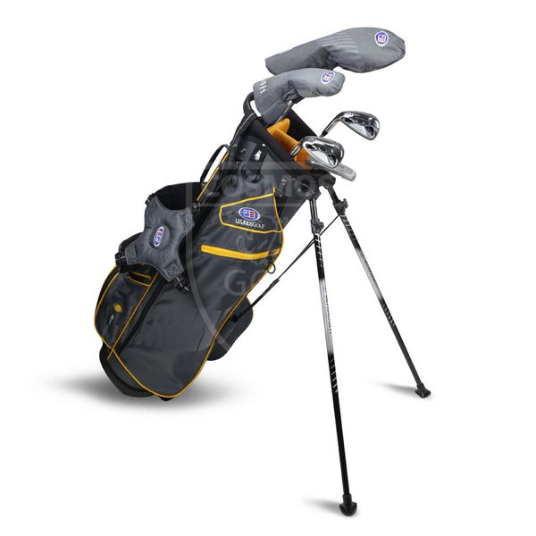 Дитячий набір ключок для гольфу, U.S.KIDSGOLF Right Hand, UL51-s 7 Club DV3 Stand Set All Graphite Grey/Orange Bag 130006 фото