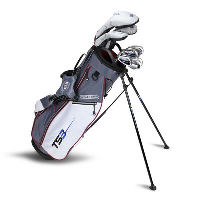 Детский набор клюшек для гольфа, U.S.KIDSGOLF Right Hand, TS3-60 10 Club Stand Set v5 All Graphite Grey/White/Mar Bag 130009 фото