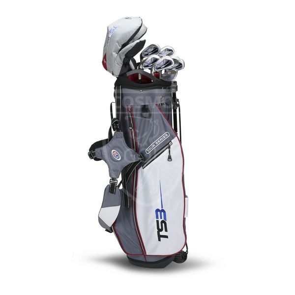 Дитячий набір ключок для гольфу, U.S.KIDSGOLF Right Hand, TS3-60 10 Club Stand Set v5 All Graphite Grey/White/Mar Bag 130009 фото