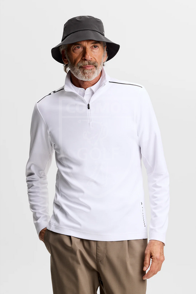 Мужская кофта J.Lindeberg Leon Quarter Zip, белая GMJS14697 рS біл. фото
