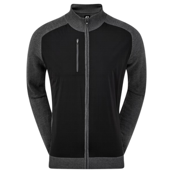 Трикотажна куртка, Footjoy, Wool Blend Tech Full-Zip , сіро чорна 600029 фото
