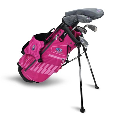 Детский набор клюшек для гольфа, U.S.KIDSGOLF Right Hand, UL48-s 5 Club Stand Set All Graphite Pink/Pink Bag 130011 фото