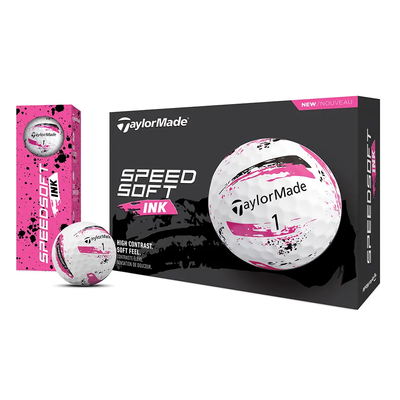 Мячи для гольфа, SpeedSoft Ink, TaylorMade, розовые 20025 фото