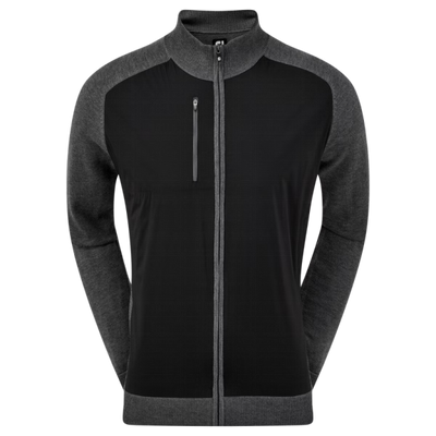 Трикотажна куртка, Footjoy, Wool Blend Tech Full-Zip , сіро чорна 600029 фото