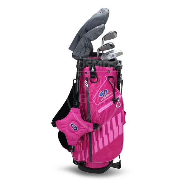 Детский набор клюшек для гольфа, U.S.KIDSGOLF Right Hand, UL48-s 5 Club Stand Set All Graphite Pink/Pink Bag 130011 фото
