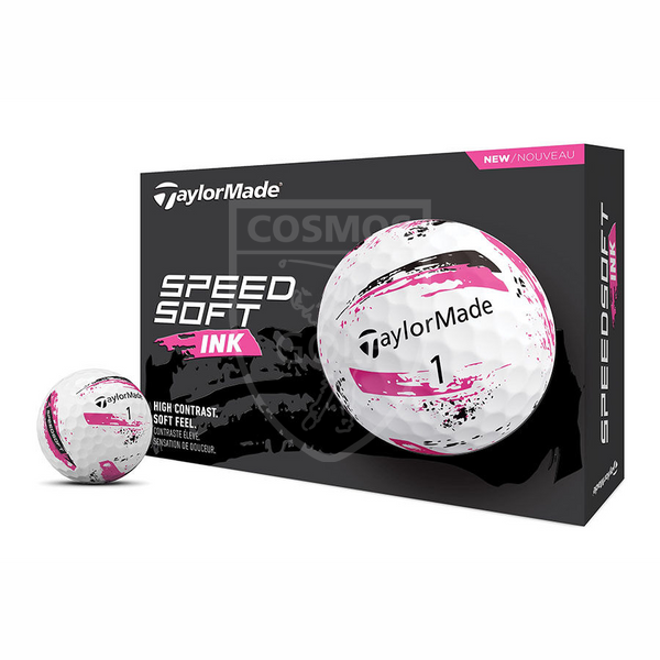 Мячи для гольфа, SpeedSoft Ink, TaylorMade, розовые 20025 фото