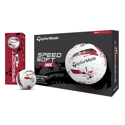 Мячи для гольфа, SpeedSoft Ink, TaylorMade, красные 20026 фото