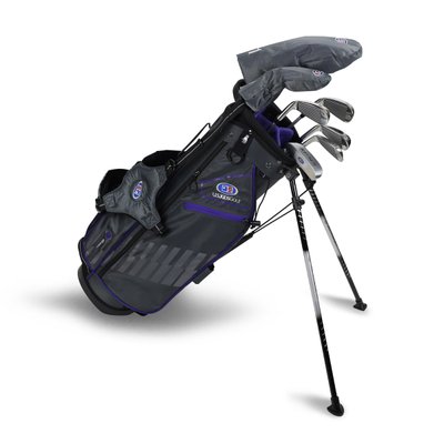 Дитячий набір ключок для гольфу, U.S.KIDSGOLF Right Hand, UL54-s 7 Club DV3 Stand Set All Graphite Grey/Purple Bag 130013 фото