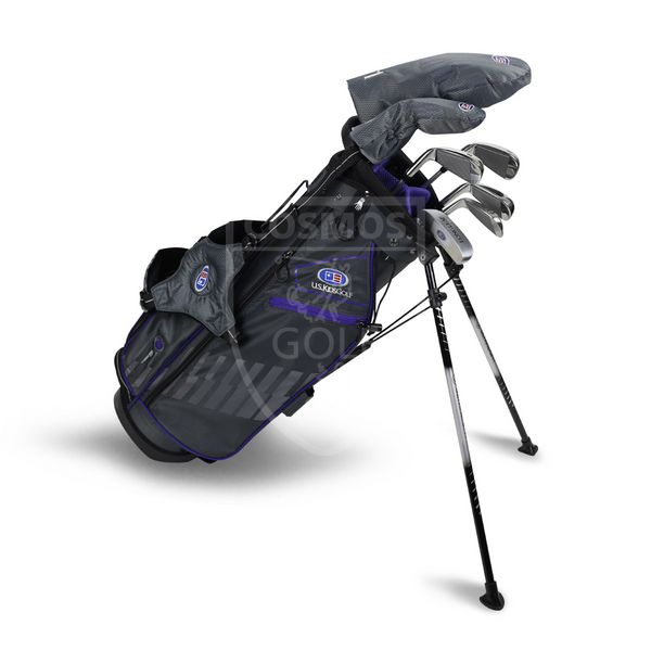 Дитячий набір ключок для гольфу, U.S.KIDSGOLF Right Hand, UL54-s 7 Club DV3 Stand Set All Graphite Grey/Purple Bag 130013 фото