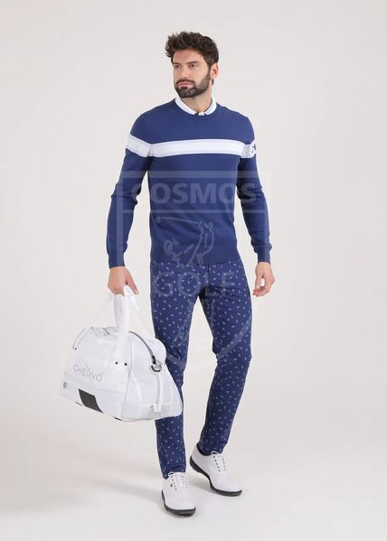 Кофта, CHERVO, Men’s soft cotton crew-neck sweater, синій 60019 фото