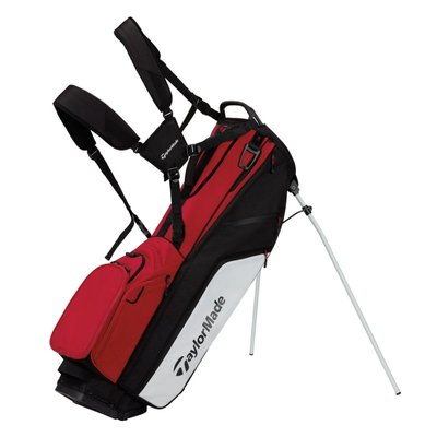 Бег с опорной системой, TaylorMade, Flextech Golf Stand Bag, черно-красный-белый 190003 фото