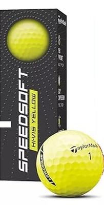М'ячі для гольфу, SPEEDSOFT, TaylorMade, жовті 20024 фото