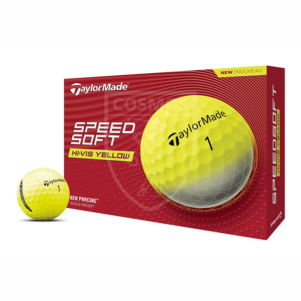 М'ячі для гольфу, SPEEDSOFT, TaylorMade, жовті 20024 фото