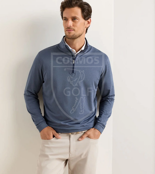 Чоловіча кофта Peter Millar Perth M&eacute;lange Performance,темно-синя ME0K40B NAV рL фото