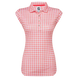 Поло інтерлок з принтом Gingham Print Interlock, без рукавів, рожеве в клітинку, FJ 100026 фото 1